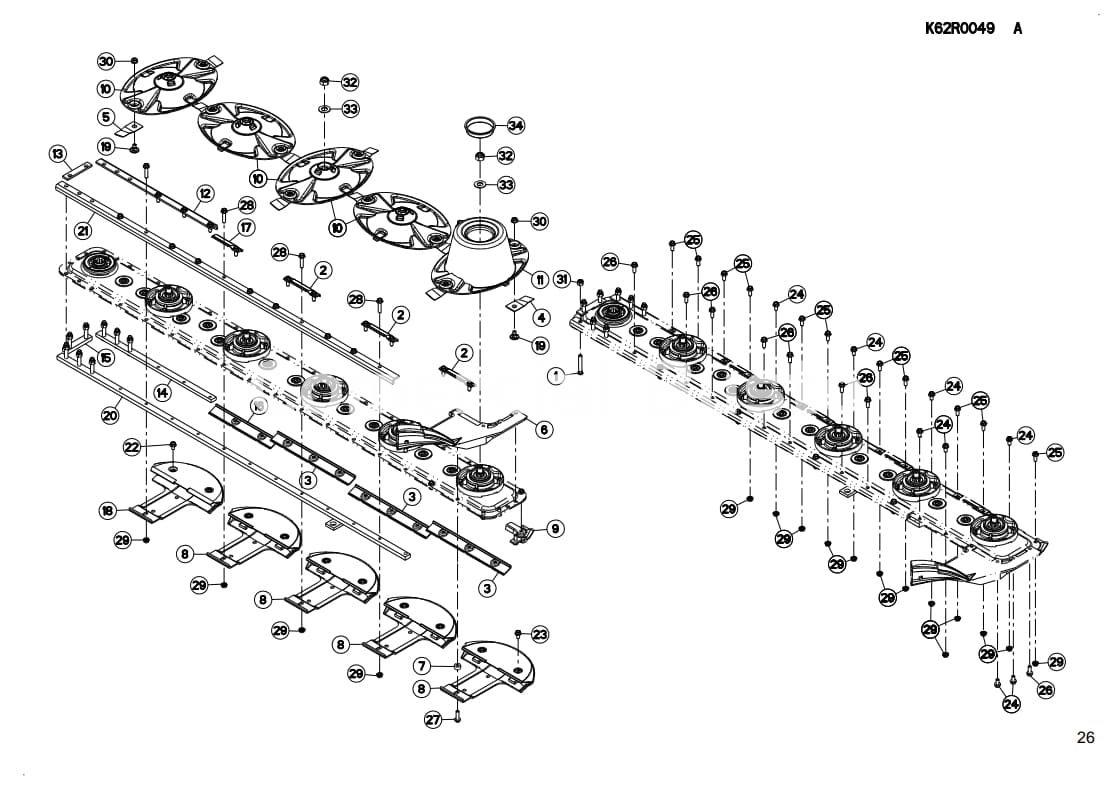 Tapón disco alto segadora KUHN GMD 44/55/66/77 - Imagen 2